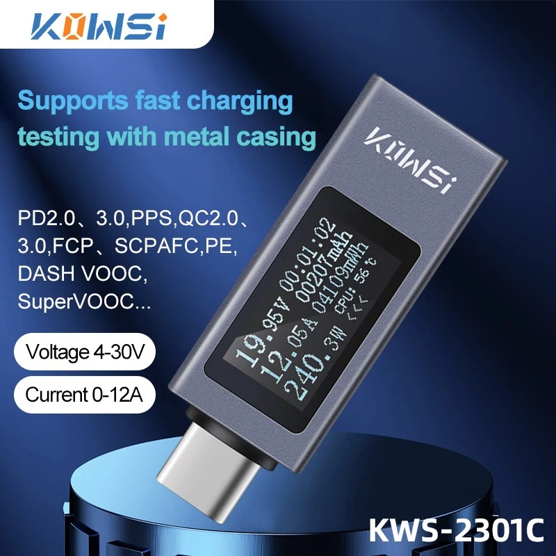 Type-C Current Voltage Monitor - đánh giá và giá Power Supply Tester
