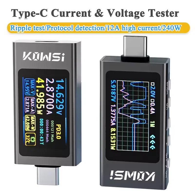 KWS-X1 Type-C Current and Volt - đánh giá và giá Power Supply Tester