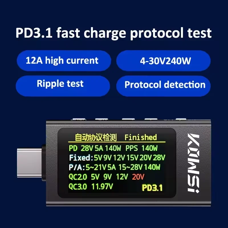 KWS-X1 Type-C Current and Volt - đánh giá và giá Power Supply Tester