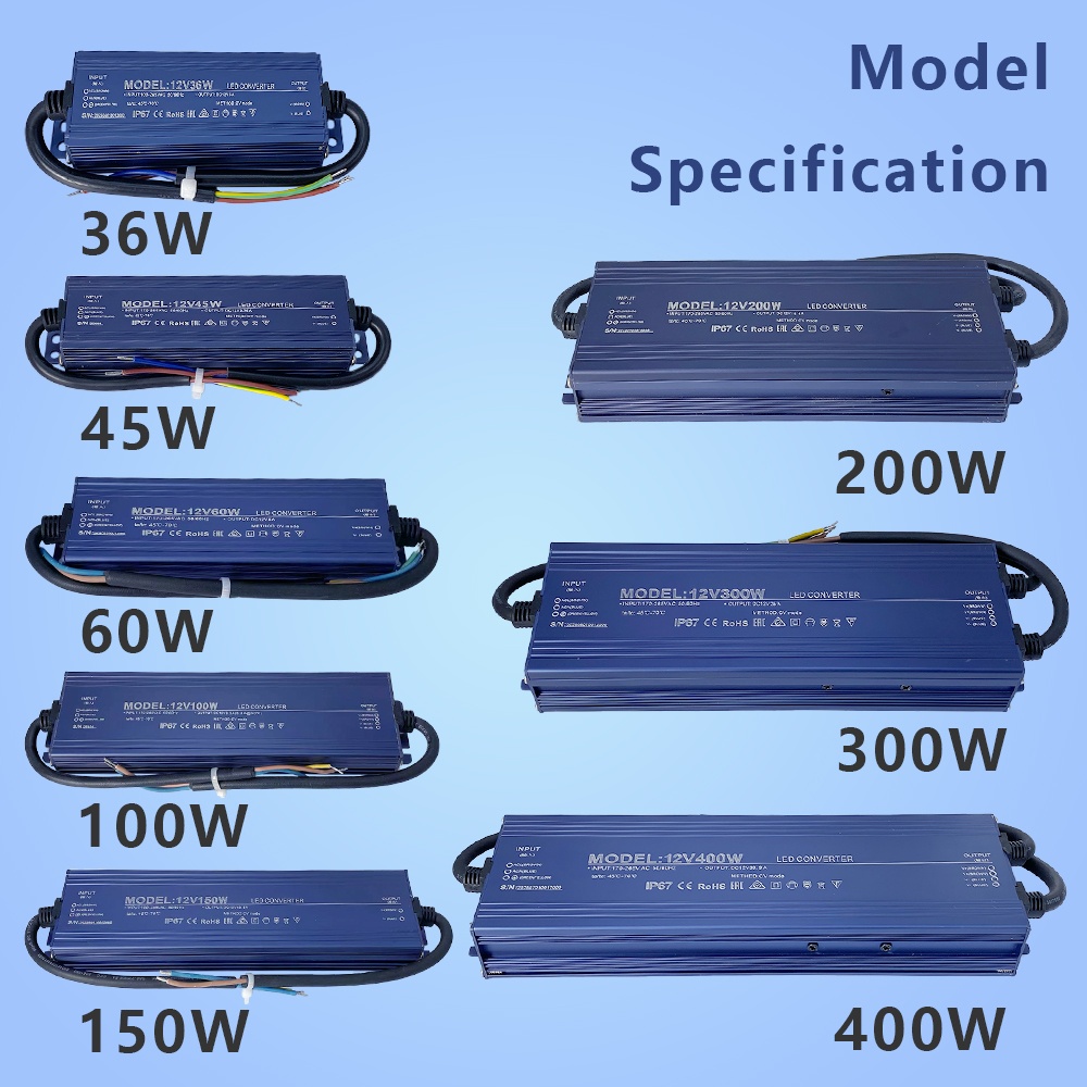 IP67 Waterproof Input 110V-265 - đánh giá và giá Power Supply 500W